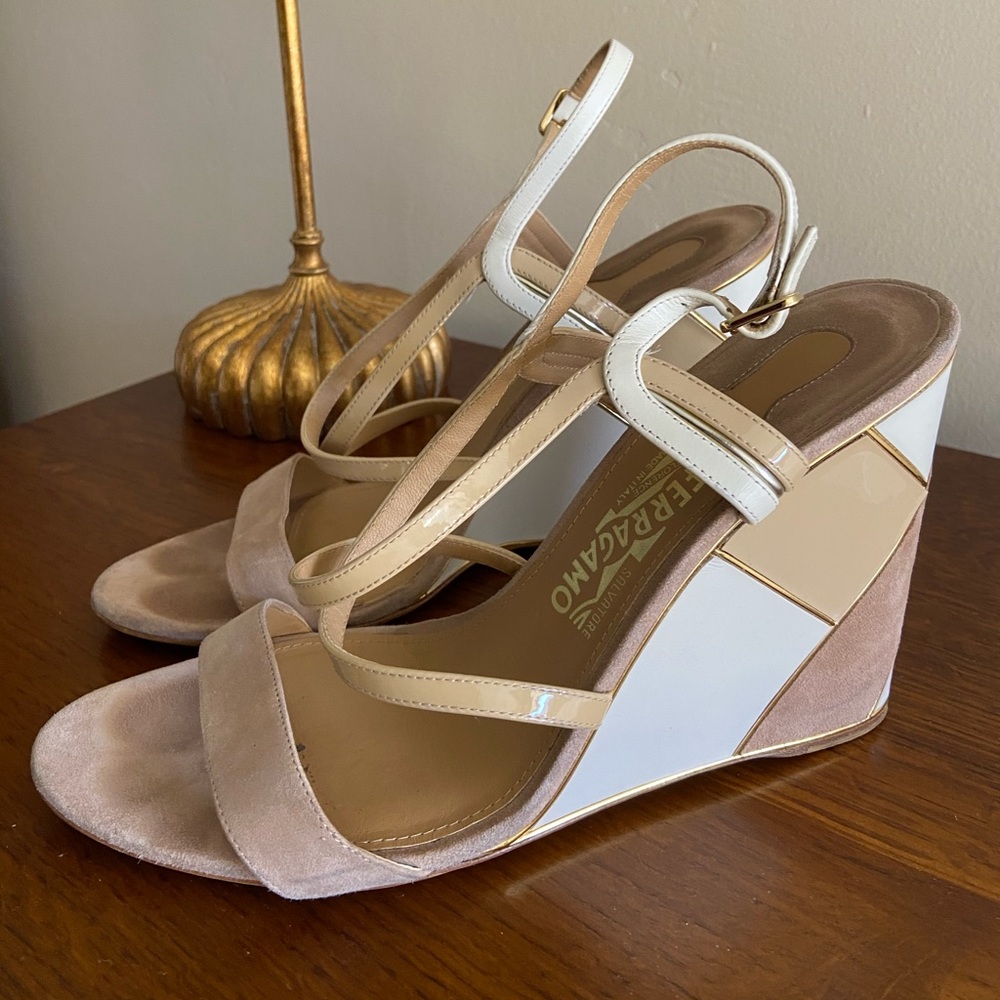 Salvatore Ferragamo | Classy Summer Wht/Bg Heels